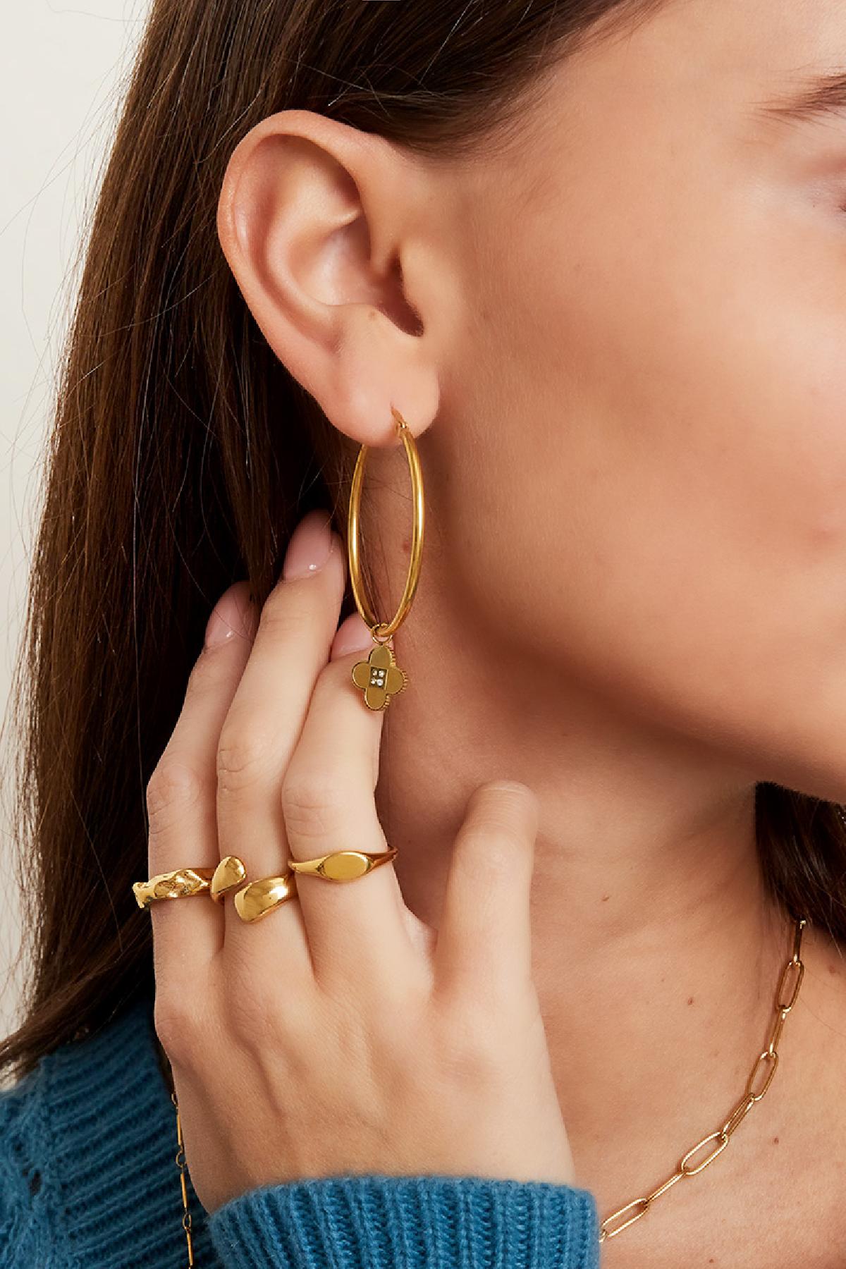 Stainless steel signet ring Gold Color 15