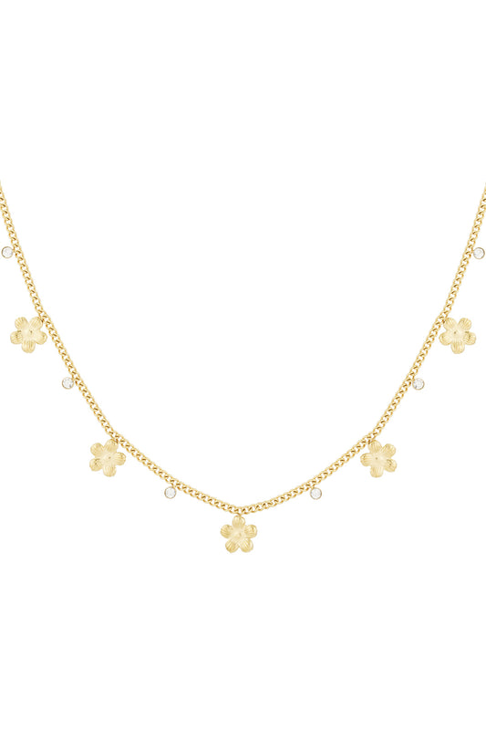 gleaming flower necklace