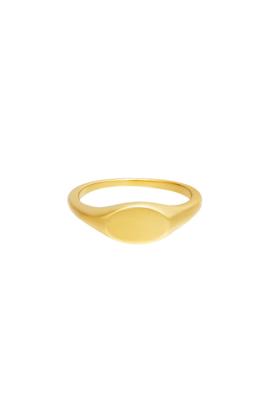 Stainless steel signet ring Gold Color 15