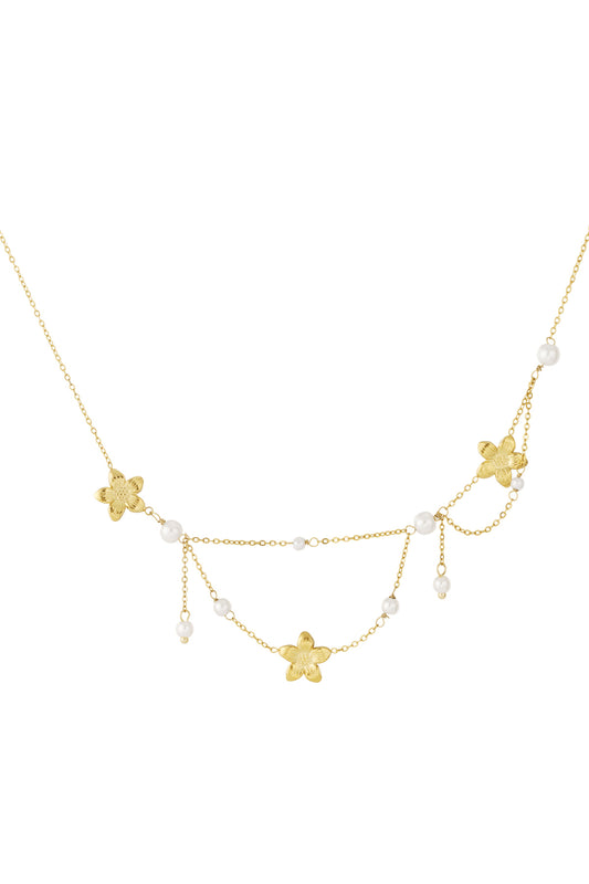 Double trouble flower Necklace